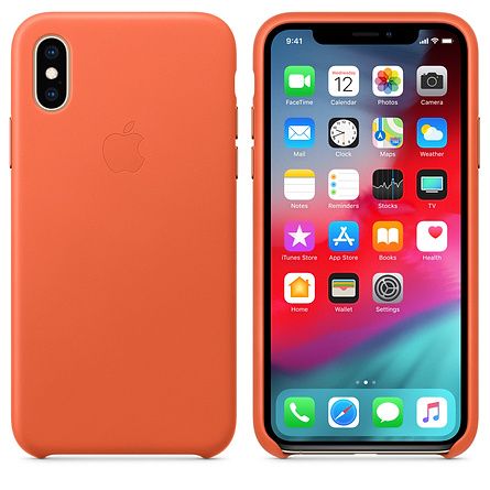 Capa de couro para iPhone XS Max